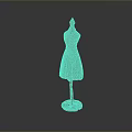 Orange Sleeveless V Neck Dress On Black Mannequin With Cinched Waist Design