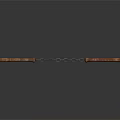 Traditional Nunchaku With Wooden Handles And Metal Chain On Dark Background