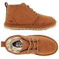 Brown UGG Suede Boots With Fleece Lining Lace Up Design And Rubber Sole