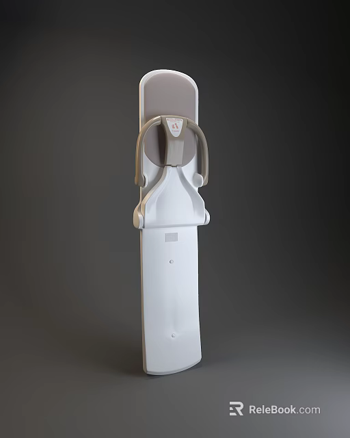 Wall Mounted White Children's Chair With Ergonomic Backrest And Safety Design 3d model 