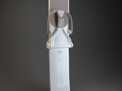 Wall Mounted White Children's Chair With Ergonomic Backrest And Safety Design 3d model
