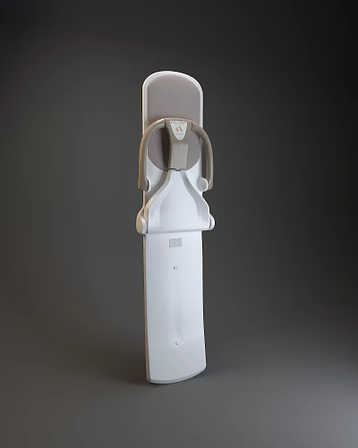 Wall Mounted White Children's Chair With Ergonomic Backrest And Safety Design 3d model