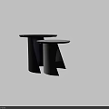 Modern Side Tables With Geometric Bases And Mixed Wood Metal Table Tops
