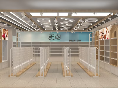 Letian Chao Specialty Store Interior With Comfortable Experience And Selected Product Displays 3d model