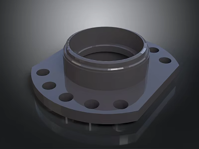 Industrial Metal Flange Equipment with Multiple Holes and Mechanical Design for Applications 3d model