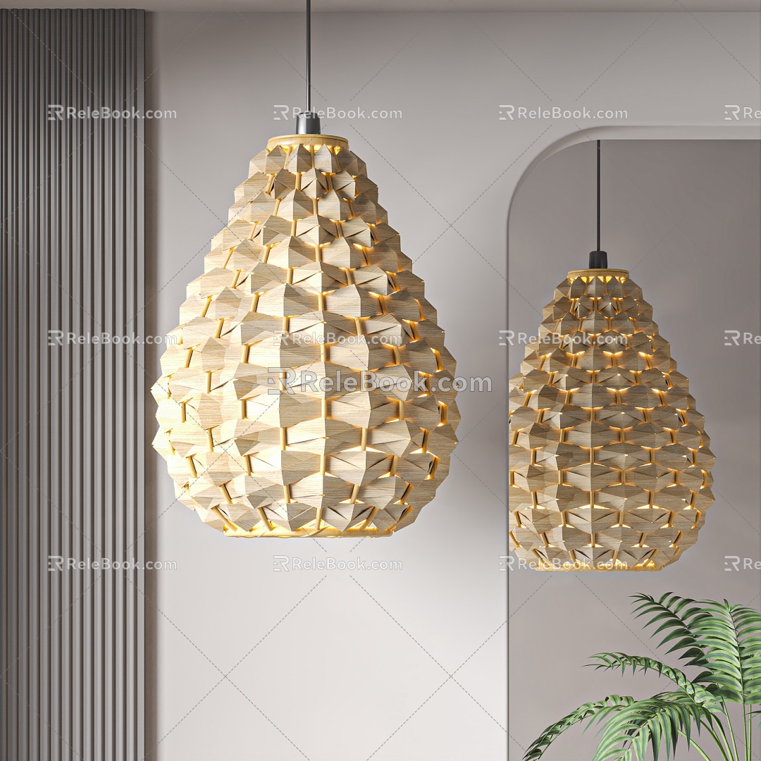 Bamboo chandelier 3d model