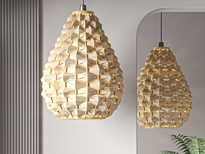 Bamboo chandelier 3d model