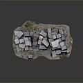 Natural Stacked Stone Blocks Combined With Wooden Base For Rustic Outdoor Design