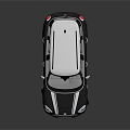 Modern Striped Two Tone SUV Car With White Roof Round Headlights And Black Wheels