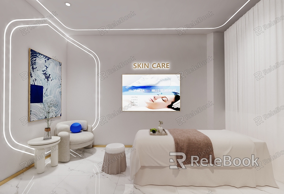 Modern SPA Beauty Room Beauty Massage Bed Leisure Sofa Beauty Salon model