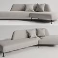 Modern Multiplayer Sofa Multiplayer Alien Sofa 3d model