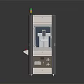 Industrial Automated Testing Device With Control Panel Transparent Window And Red Yellow Green Indicator Lights