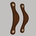 Middle Ancient Handle Leather Handle Cabinet Door Handle 3d model