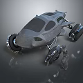 Futuristic Sci Fi Vehicle Design With Spiked Wheels And Human Figure