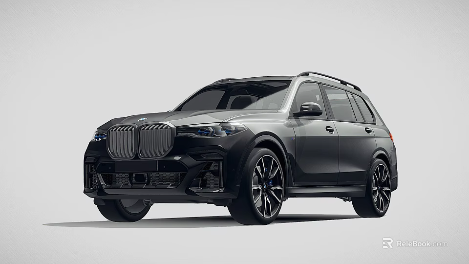 Luxury Black BMW SUV With Sporty Exterior Design And Large Alloy Wheels 3d model 