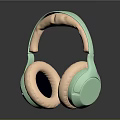 Over Ear Headphones With Mint Green And Peach Soft Ear Cushions And Adjustable Headband