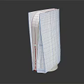Modern White Vertical Household Appliance With Sleek Design And Blue Light Strip
