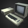 Vintage Retro Desktop Computer System With Monitor Tower Keyboard And Classic Design