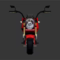 Red Sporty Modern Motorcycle With Black Seat And Sleek Alloy Wheels Design
