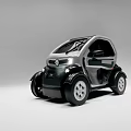 Renault Small Modern Two Seater City Car With Silver Gray Exterior And Compact Design
