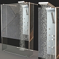 Glass shower room 3d model