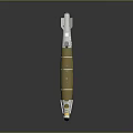 Tactical Guided Missile With Yellow White Body Aerodynamic Structure And Tail Fins