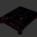 Black Modern Digital Kitchen Scale With Platform Display And Control Knob