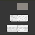Foldable Portable Computer Keyboard With Modern Slim Design And Multiple Sections
