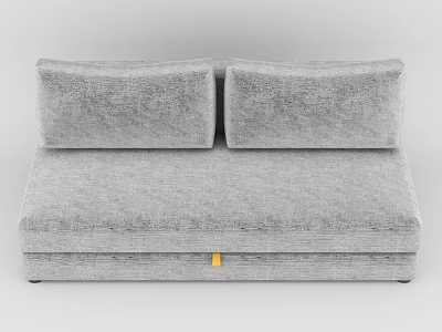 Gray Velvet Two Seater Sofa With Two Cushions And Storage Function 3d model