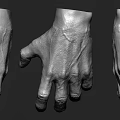 Detailed 3D Hand Models With Various Poses And Realistic Textures