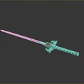 Silver Decorative Sword With Red Gemstone On Guard Intricate Hilt Design And Shiny Blade