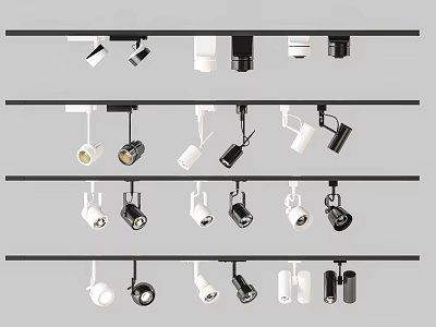 Downlights and Spotlights Modern Indoor Lighting With Multiple Styles And Colors 3d model