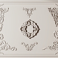 French carved plaster 3d model