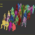 Large Group of Diverse People Standing and Sitting Together in Social Gathering