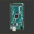 Blue Electronic Development Board With Microchip And USB Interface For Digital Projects 3d model