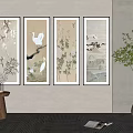 Elegant Chinese Style Plant Paintings With Floral And Bird Designs For Living Room Interior Decor