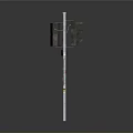 Traffic Light Structure With Signal Heads Mounted On Metal Pole 3d model