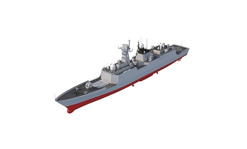 Type 054A frigate modern warship frigate 3d model