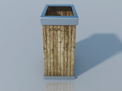 Modern Swing Door With Wooden Texture And Metal Frame Design 3d model