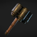 Military Vehicle Engine Parts With Crank Case Spark Plug And Wooden Handle