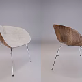 Modern Dining Chairs With Wooden Legs And Light Dark Upholstered Seats Design