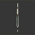 Futuristic White And Red Assault Rifle With Sleek Metallic Design And Ergonomic Grip