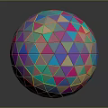 Colorful Triangular Geometric Design Decorative Sphere Lamp For Modern Home Interior