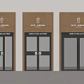 Double Doors at Ice Coffee Factory with Glass and Signage Displaying Enter To The Factory