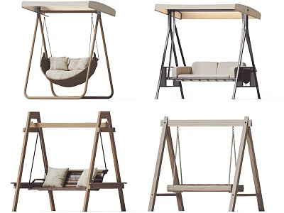Variety of Hanging Chair Designs for Home Decor 3d model