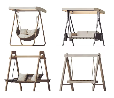 Variety of Hanging Chair Designs for Home Decor 3d model