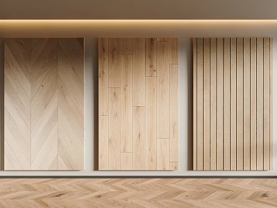 Various Wooden Flooring Patterns Showcasing Herringbone Plank And Vertical Strip Designs 3d model