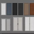 Various Window Shutters With Assorted Colors Different Designs And Open Closed Styles 3d model