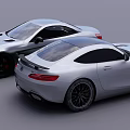 Modern Silver Sports Cars With Streamlined Body Sleek Design And Black Alloy Wheels