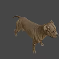 Realistic Brown Dog 3D Model With Detailed Fur And Expressive Features